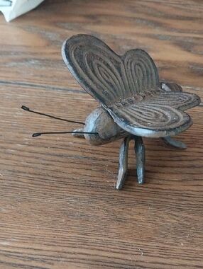 Bronze-Tone Metal Butterfly Figurine